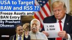 TRUMP WILL BAN RSS AND R&AW? Sanctions Recommended on India by USCIRF | By Prashant Dhawan